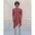 COTTON X LINEN CORAL & MEAN KURTA SET