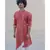 COTTON X LINEN CORAL & MEAN KURTA SET