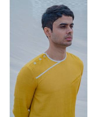 Cotton X Linen Indisputably Yellow Kurta Set 2