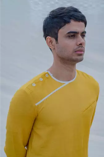 Cotton X Linen Indisputably Yellow Kurta Set