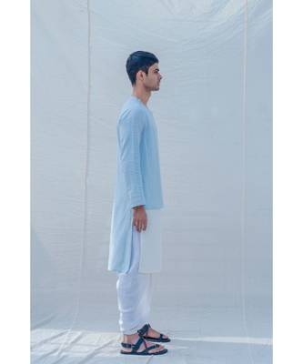 Cotton X Linen Blue Sky Kurta Set 3