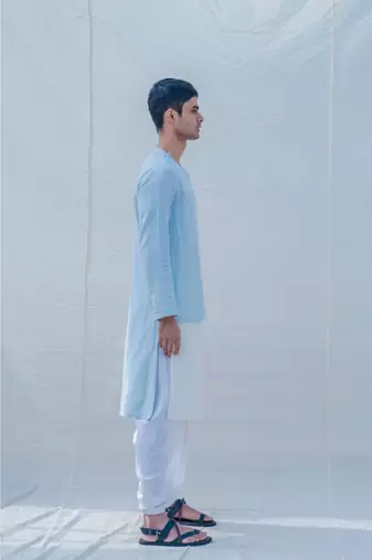 Cotton X Linen Blue Sky Kurta Set