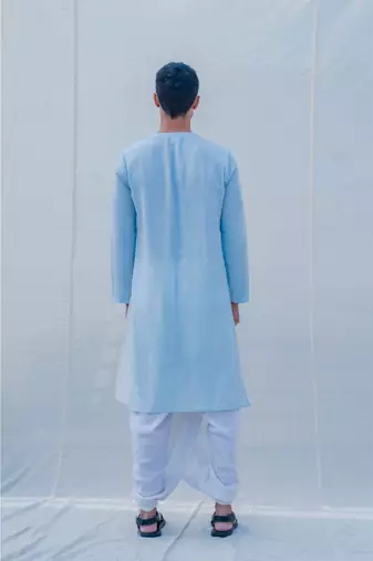 Cotton X Linen Blue Sky Kurta Set