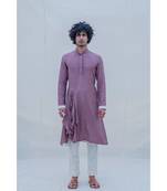 COTTON X RAYON purple KURTA SET