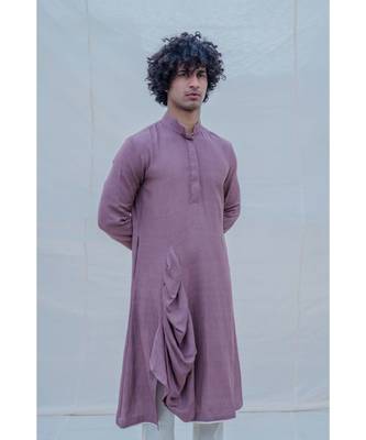COTTON X RAYON purple KURTA SET 2