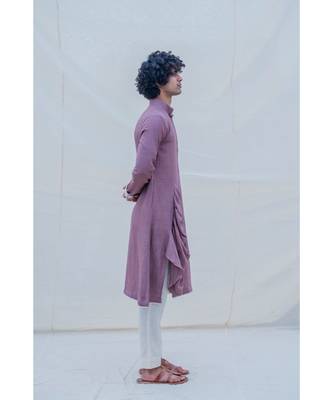COTTON X RAYON purple KURTA SET 3