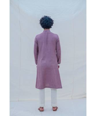 COTTON X RAYON purple KURTA SET 4