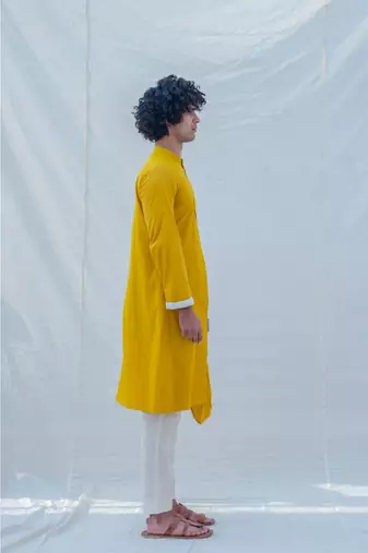 Cotton X Rayon Indisputably Yellow Kurta Set