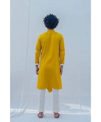 Cotton X Rayon Indisputably Yellow Kurta Set 5