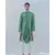 COTTON X RAYON GREEN COWL KURTA SET