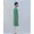 COTTON X RAYON GREEN COWL KURTA SET