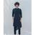 COTTON X LINEN BLACK KURTA SET