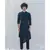 COTTON X LINEN BLACK KURTA SET