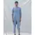 COTTON X LINEN BLUE AND LIGHT KURTA SET