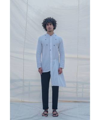 Kurta White W/ Box Pleates Set 1