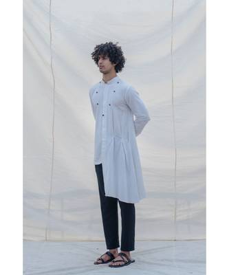 Kurta White W/ Box Pleates Set 3
