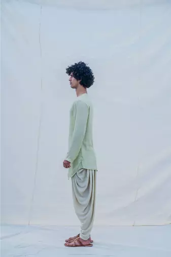 Cotton X Rayon Pista Angrakha