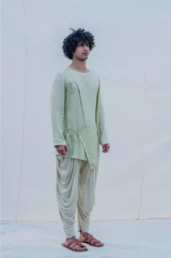 Cotton X Rayon Pista Angrakha