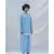 COTTON X LINEN DRENCHED IN AQUA KURTA