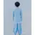 COTTON X LINEN DRENCHED IN AQUA KURTA