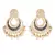 I Jewels Matt Finish Plated Chandbali Handmade Royal Blue Enamel/Meenakari Kundan & Pearl Earrings for Women (E2860BL)