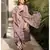 Charming Grey Cotton Hand Block Print Suit Set