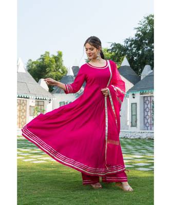 Rani Gota Kurta set with Doria Dupatta 3