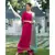 Pink Kurta with Lime Green Dupatta Set