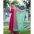 Pink Kurta with Lime Green Dupatta Set