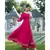 Pink Kurta with Lime Green Dupatta Set