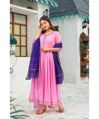 Pastel Pink Gota Suit kurta Set 5