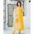 Yellow Gota Kurta set with Hand Paint Doria Dupatta