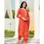 Tangerine Bagru Block Print Kurta set Doria Dupatta
