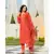 Tangerine Bagru Block Print Kurta set Doria Dupatta