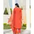Tangerine Bagru Block Print Kurta set Doria Dupatta