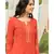 Tangerine Bagru Block Print Kurta set Doria Dupatta