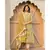 Canary Yellow Kurta With Hand block Print Dupatta Set