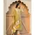 Canary Yellow Kurta With Hand block Print Dupatta Set