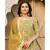 Canary Yellow Kurta With Hand block Print Dupatta Set