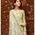 Shiny Green Block Print Chanderi Suit kurta set