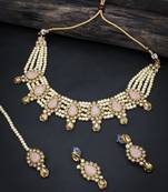 Lavish LCT Gold Plated Pearl Choker Necklace Set for Women