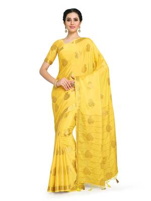 Women's Mysore Silk Crepe Saree with Blouse Piece 1