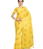 Women's Mysore Silk Crepe Saree with Blouse Piece