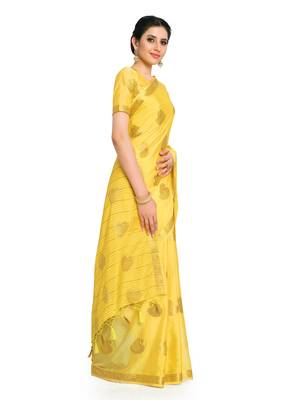 Women's Mysore Silk Crepe Saree with Blouse Piece 2
