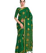 Women's Mysore Silk Crepe Saree with Blouse Piece