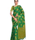 Women's Mysore Silk Crepe Saree with Blouse Piece