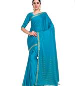 Women's Mysore Silk Crepe Saree with Blouse Piece