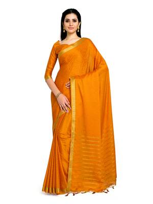 Women's Mysore Silk Crepe Saree with Blouse Piece 1