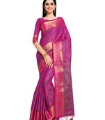 Women's Patola Art Silk Saree with Blouse Piece