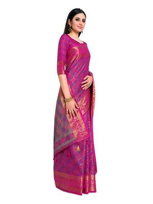 Women's Patola Art Silk Saree with Blouse Piece 2